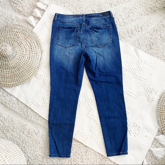 Seven7 Denim Mid Rise Skinny Embellished Jewel Pocket Jeans - Picture 8 of 12